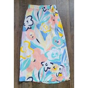 Rachel Zoe Linen Midi Skirt Size XS